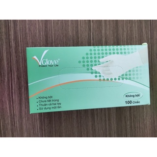 Găng tay y tế không bột Vglove chính hãng, Size XS,S,M,L, hộp 100 cái, TTIC Shop