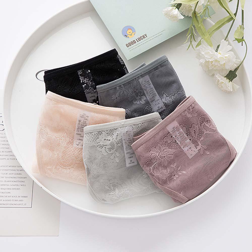 Quần Lót Cotton Siêu Mỏng Lưng Thấp Phối Ren Thoáng Khí Cho Nữ