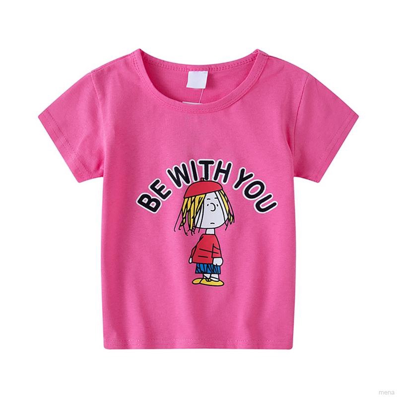 Áo thun in họa tiết hoạt hình dễ thương cho bé