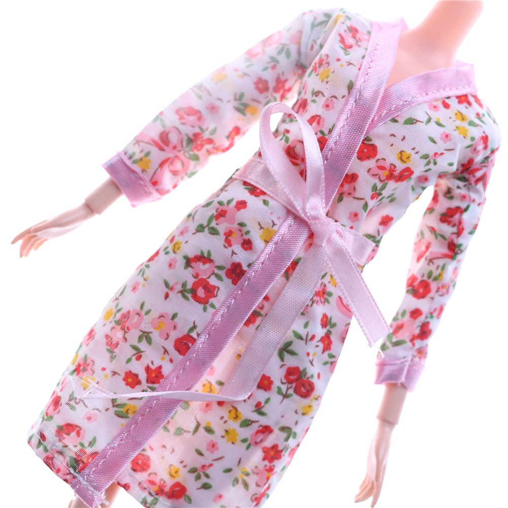 Bộ đồ ngủ in hoa dễ thương cho búp bê