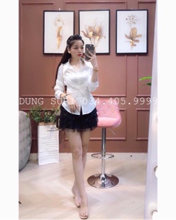 Áo sơ mi xoắn eo