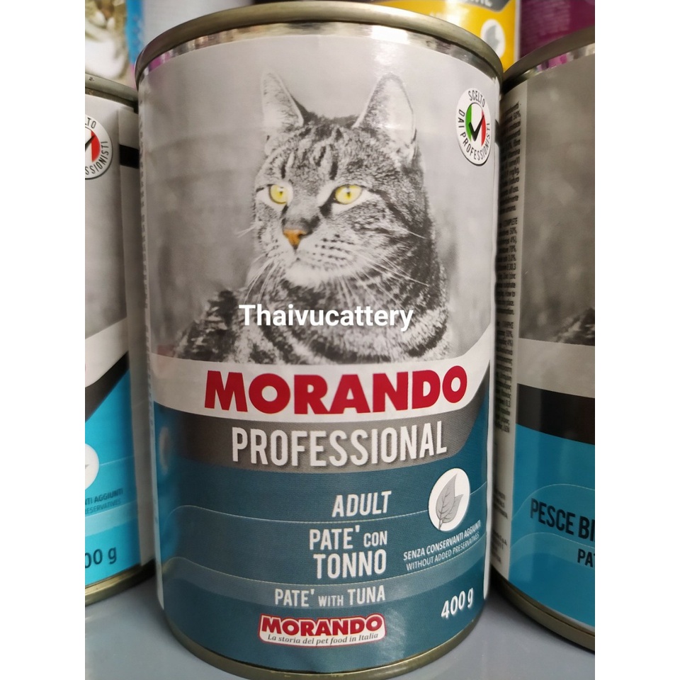 4 vị- Pate cho mèo miglior gatto - morando của ý siêu thơm lon 400g
