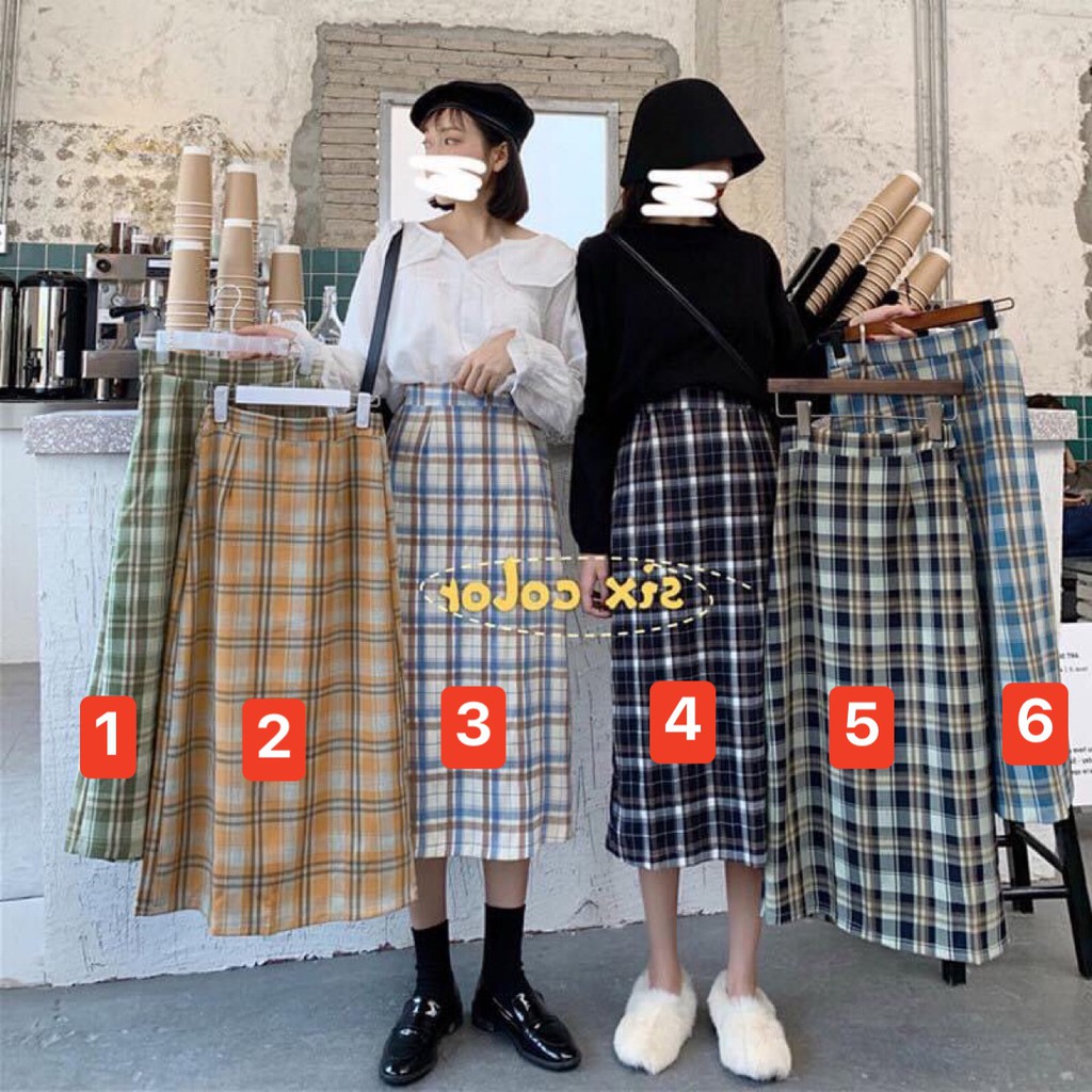 Chân váy caro nhiều màu (S-M-L) -SHOPFORGIRL