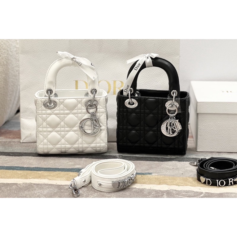 Túi quai xách dior lady mini bản siêu đẹp size 17cm