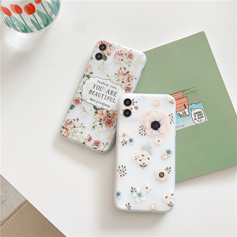Flower Case Oppo A33 2020 A54 A53 2020 Reno4 A92 A52 A72 A5 A9 2020 A12 A5S A7 A3S A12E A31 A1K A37 F9 F9pro Soft TPU Phone Cover | BigBuy360 - bigbuy360.vn