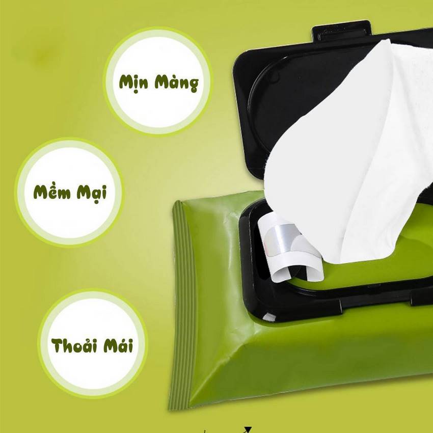 Khăn ướt tẩy trang bơ nội địa trung khăn tẩy trang dịu nhẹ 1 gói 60 tờ DANA