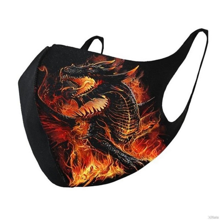 Khẩu Trang Cotton Chống Bụi Thoáng Khí Họa Tiết Đầu Lâu Halloween Cho Nam Nữ | BigBuy360 - bigbuy360.vn