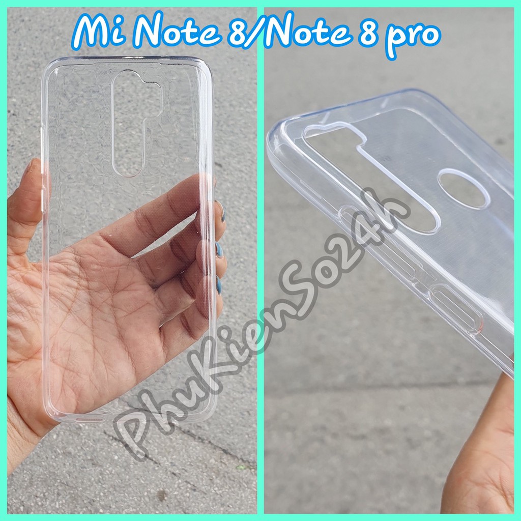 Ốp lưng Xiaomi Redmi Note 8 / Note 8 Pro Silicon TPU dẻo - Trong Suốt