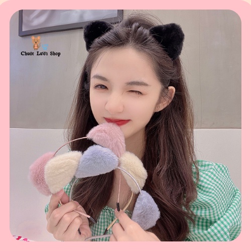 Bờm Tóc Cài Tóc Hình Tai Mèo Cute Phong Cách Hàn Quốc [CHUỘT LƯỜI SHOP]