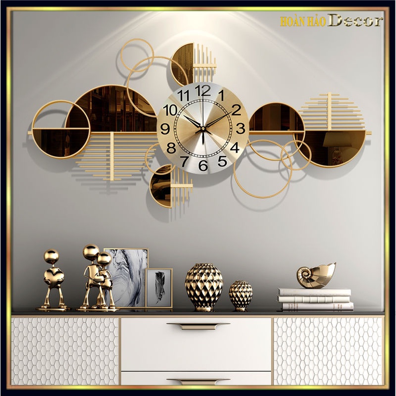 Đồng hồ treo tường nghệ thuật,mẫu đồng hồ decor treo tường hiện đại,món quà tân gia sang trọng và ý nghĩa
