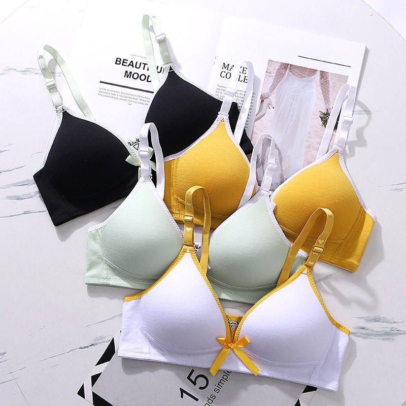 Áo lót Cotton không gọng nâng ngực kiểu Nhật Bản dễ thương cho nữ