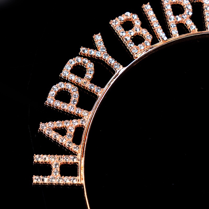 Băng Đô Vương Miện Sinh Nhật Đính Đá Thời Trang