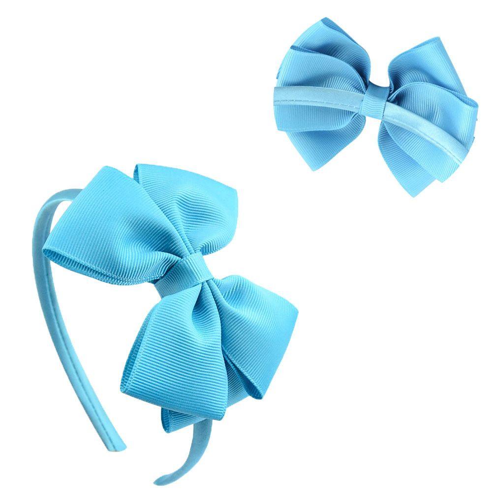 Băng Đô Cài Tóc Vải Satin Đính Nơ Xinh Xắn Cho Bé Gái 1 Tuổi