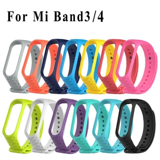 XIAOMI MI Dây Đeo Thay Thế Chất Liệu Silicon Màu Trơn Cho Xiaomi Miband 4 3 M4 Mi Band 5