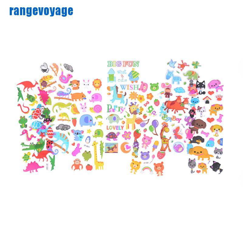 Bộ 11 Miếng Dán Trang Trí Hình Động Vật Hoạt Hình Dễ Thương