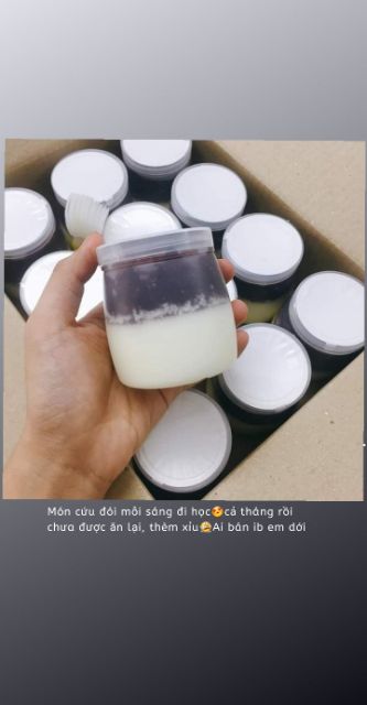 Combo 100 Hủ Nhựa 160ml Đựng Sữa Chua Nếp Cẩm