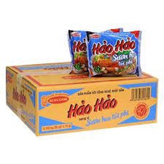 Mì hảo hảo hương vị sườn heo tỏi phi 73gr date mới