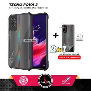 Ốp lưng 3D trong suốt cho điện thoại Tecno POVA 2 Armor Fusion