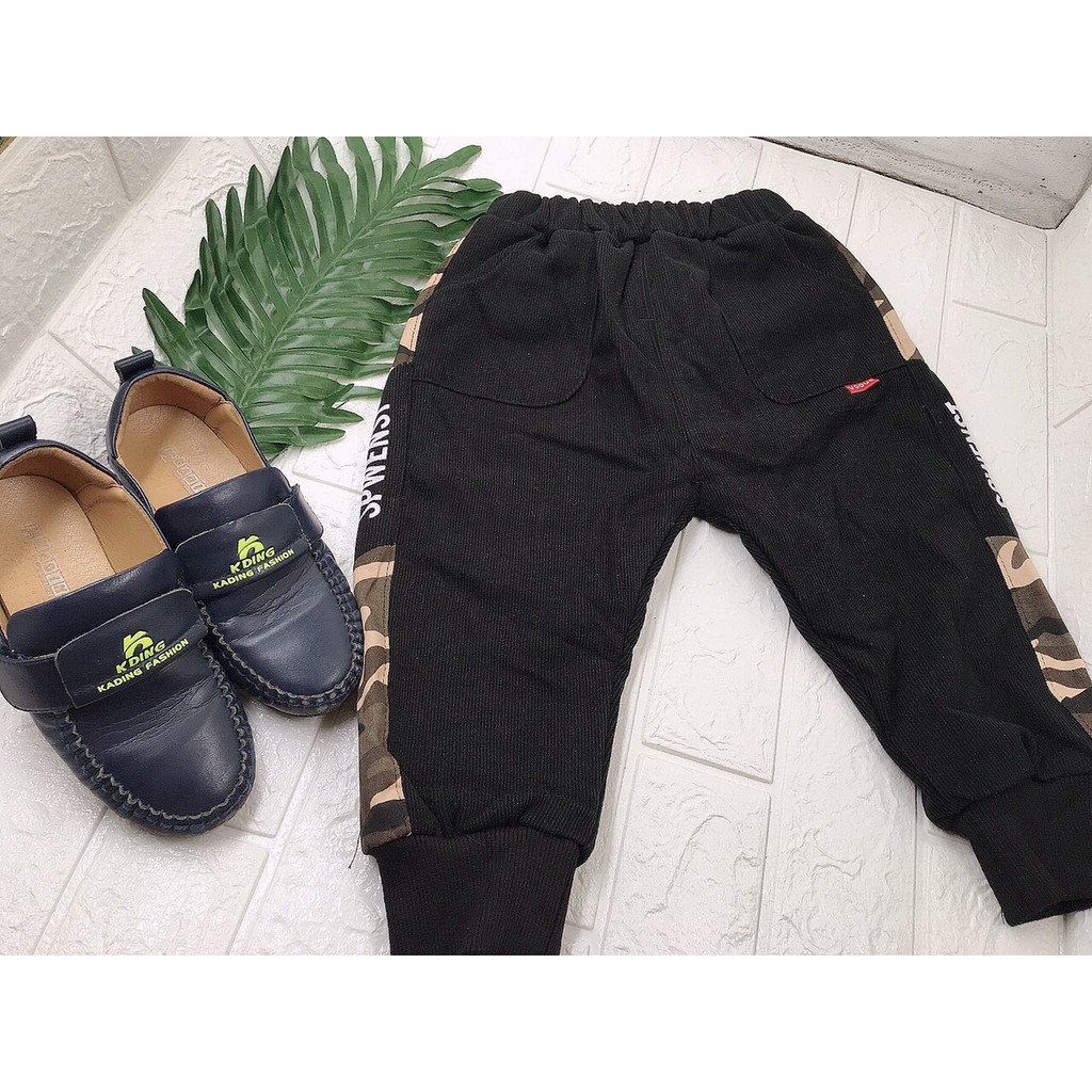 Quần dạ lót lông bé trai siêu ấm sz 8-18kg