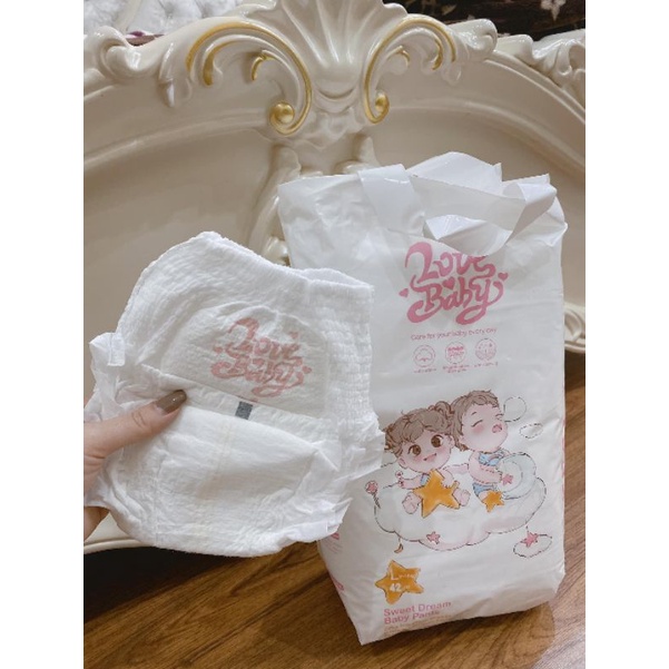 (TÁCH BỊCH) 5 miếng dùng thử bỉm LOVE BABY dán/quần NB36/S50/M46/L42/XL38/XXL34