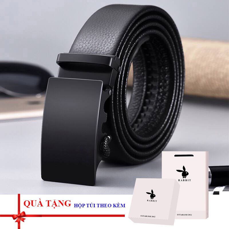 Thắt lưng/ dây nịt nam khóa tự động có hộp đựng + túi tặng kèm