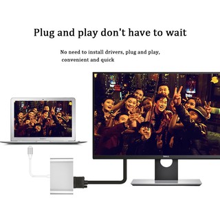 Cáp chuyển USB Type-C to HDMI / VGA + Audio