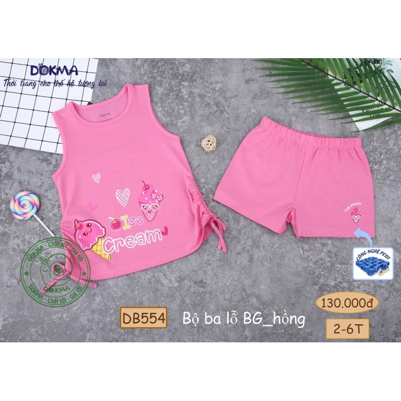 Bộ ba lỗ bé gái Dokma DB554 (Sz 2-6y)