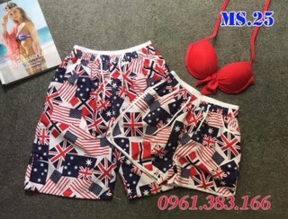 Quần đôi đi biển ( quần nam + nữ)