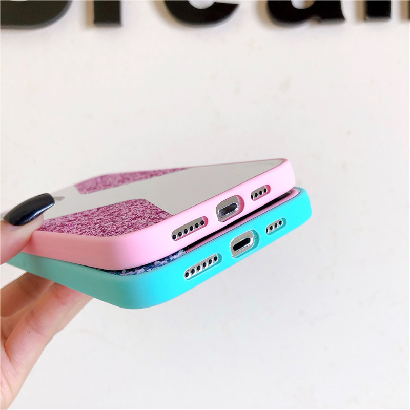 Mirror Case iPhone 12 Mini 11 Pro Promax X XS MAX SE2020 6 6S 7 8 Plus XR Shiny Glitter Soft TPU Case for iPhone