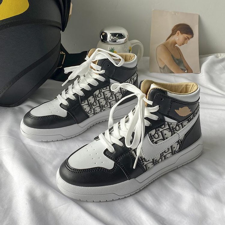 Giày Mũi Tròn Cột Dây Thoáng Khí Thoải Mái Thời Trang