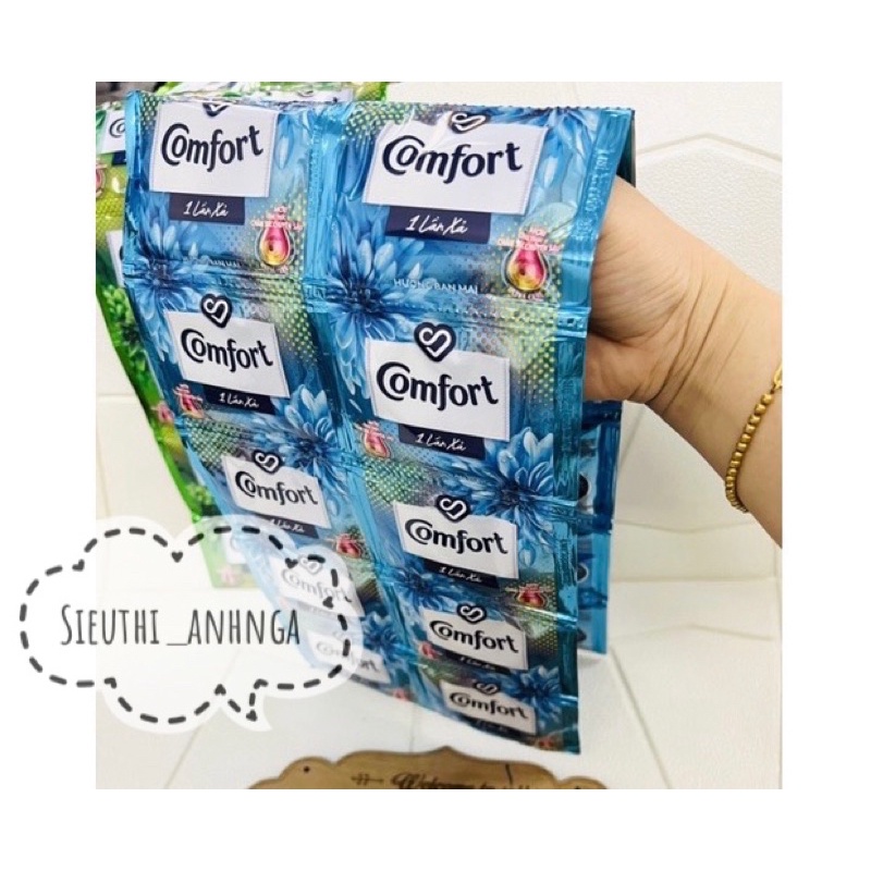 Dây 10 Gói Nước Xả Vải Comfort 1 lần xả/Đậm Đặc
