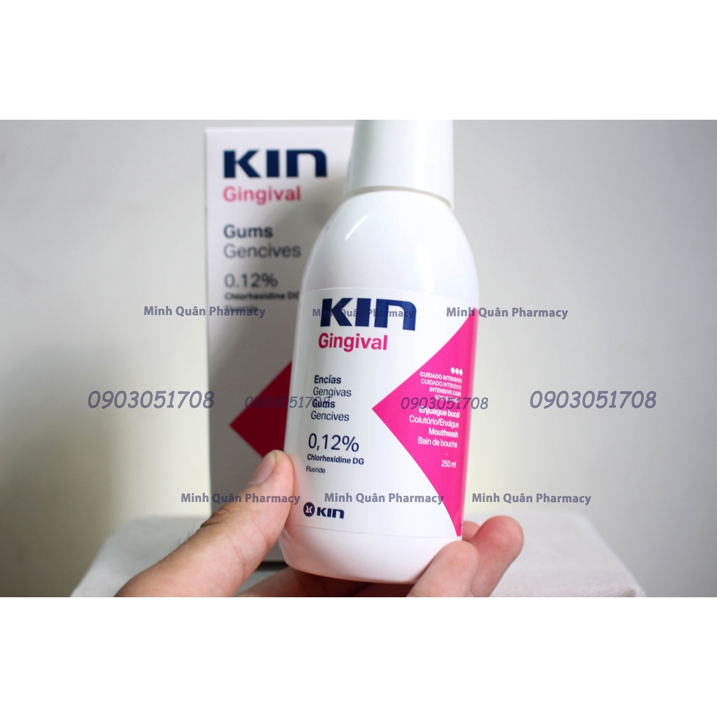 Nước súc miệng Kin Gingival 250ml hỗ trợ trắng răng vệ sinh răng miệng giúp thơm miệng ngừa sâu răng khử hôi miệng