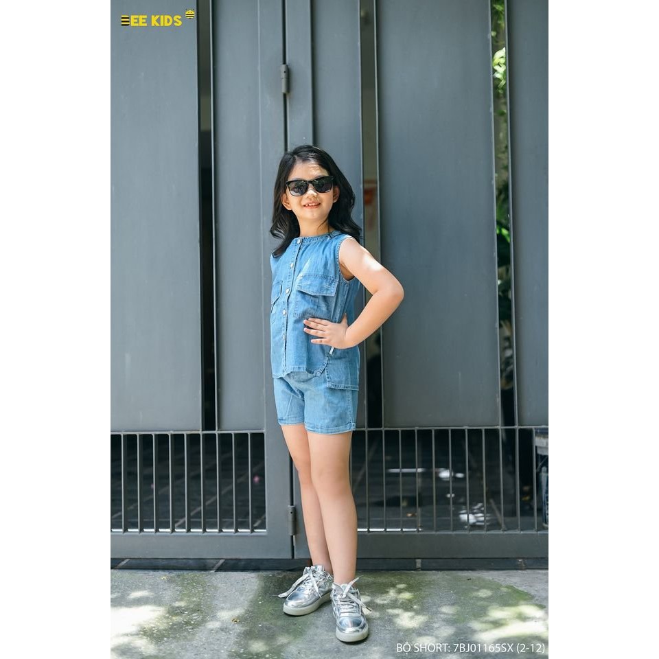 Bộ jean bé gái cá tính