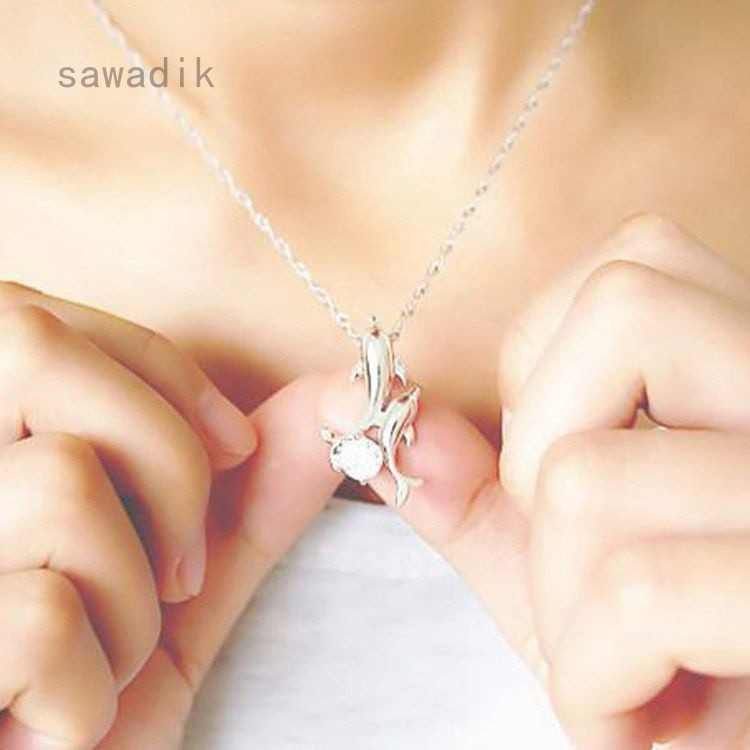 Sawadik Dây chuyền mặt cá heo ngộ nghĩnh xinh xắn