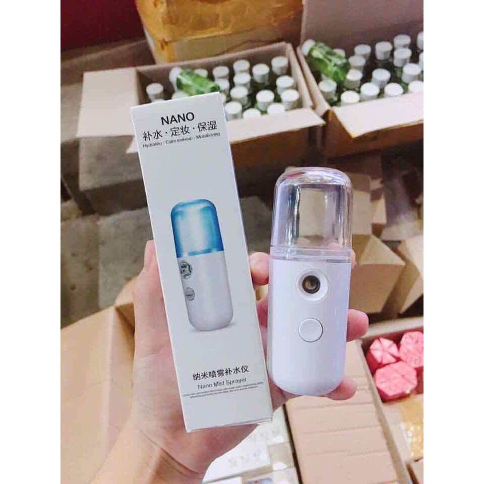 Máy xông mặt xịt khoáng nano mini phun sương dưỡng ẩm da sạc điện | BigBuy360 - bigbuy360.vn