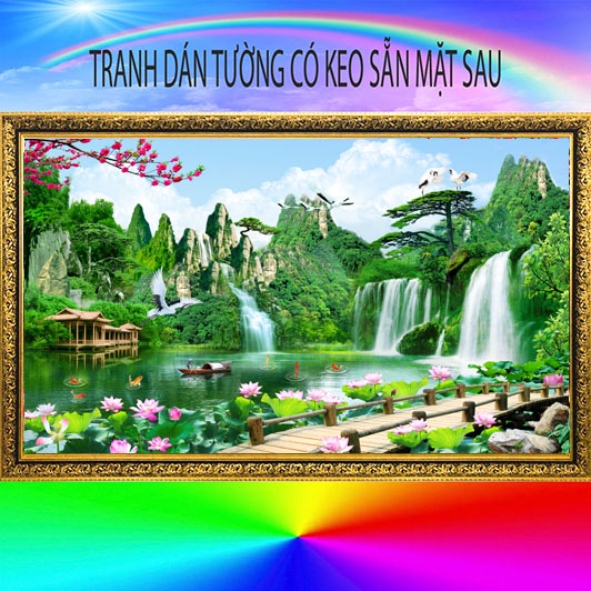 Tranh dán tường có keo sẵn mặt sau