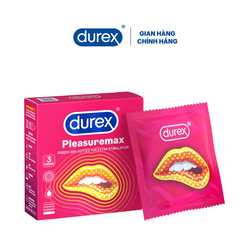 Bao cao su Durex Pleasuremax 3 bao