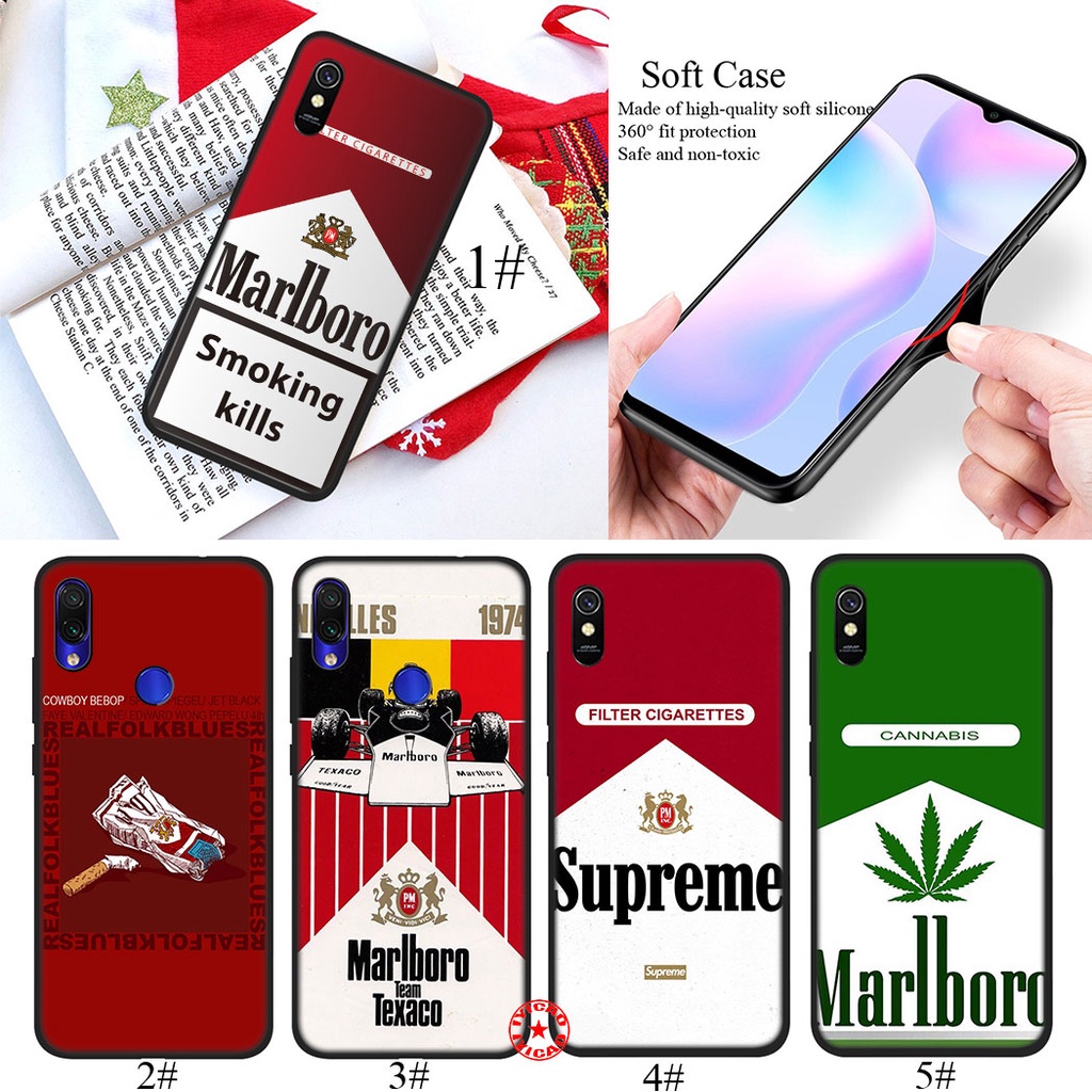 Ốp Điện Thoại Silicon Dẻo Họa Tiết Logo Marlboro Cho Xiaomi Redmi K20 K30 Pro Go 8a 7a 6a 4a 4x 92lo