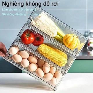 Hộp bảo quản thực phẩm ，Hộp đựng rau tủ lạnh với bảng thoát nước có thể được xếp chồng lên nhau