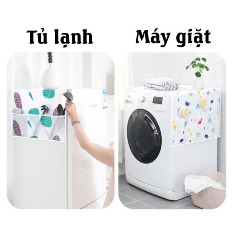 Tấm phủ tủ lạnh, máy giặt, lò vi sóng có ngăn 2 bên