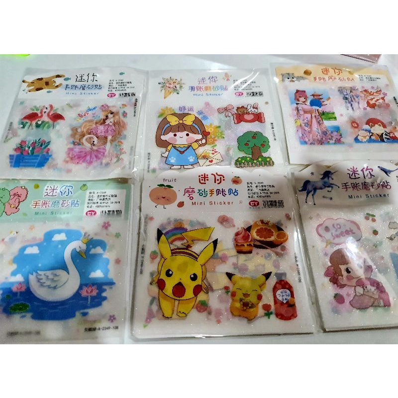 1 vỉ 3 trang sticker dễ thương mã A-2349