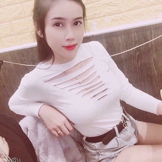 Áo Thun body khoét ngực tay dài hót
