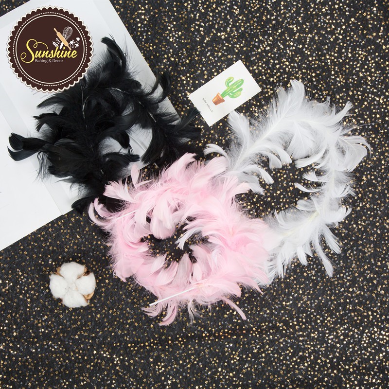 Lông Vũ Trái Tim Trang Trí Bánh Kem Sinh Nhật