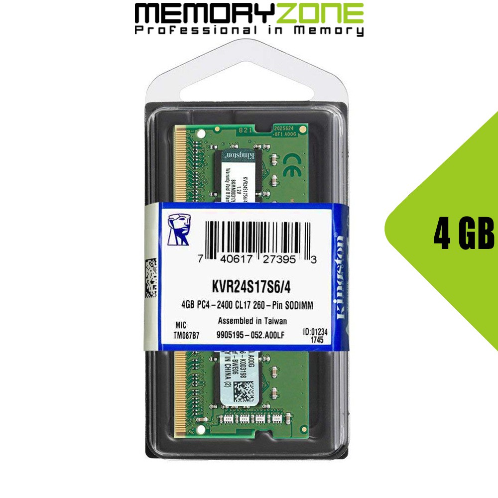 [Mã ELMS05 giảm 5% đơn 300k]Ram Laptop Kingston DDR4 4GB Bus 2400 KVR24S17S6/4 | BigBuy360 - bigbuy360.vn