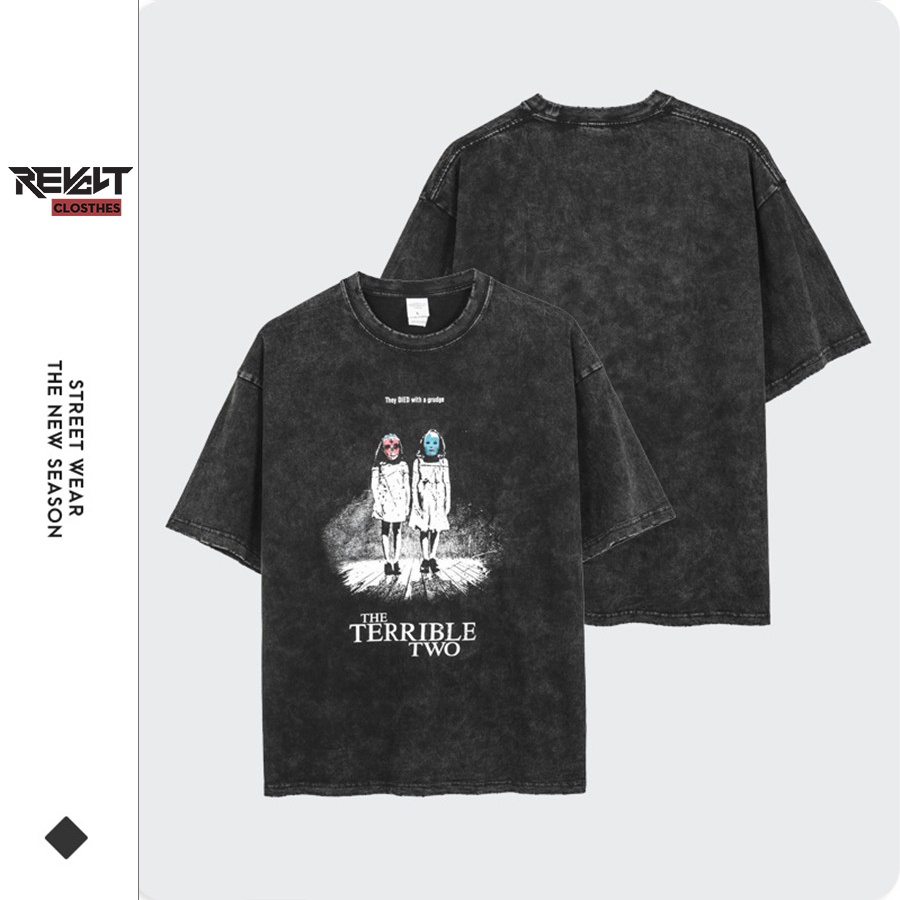 Áo thun nam form rộng đẹp phông Unisex kiểu Vintage màu Wash xám Oversize RevoltClothes T5003