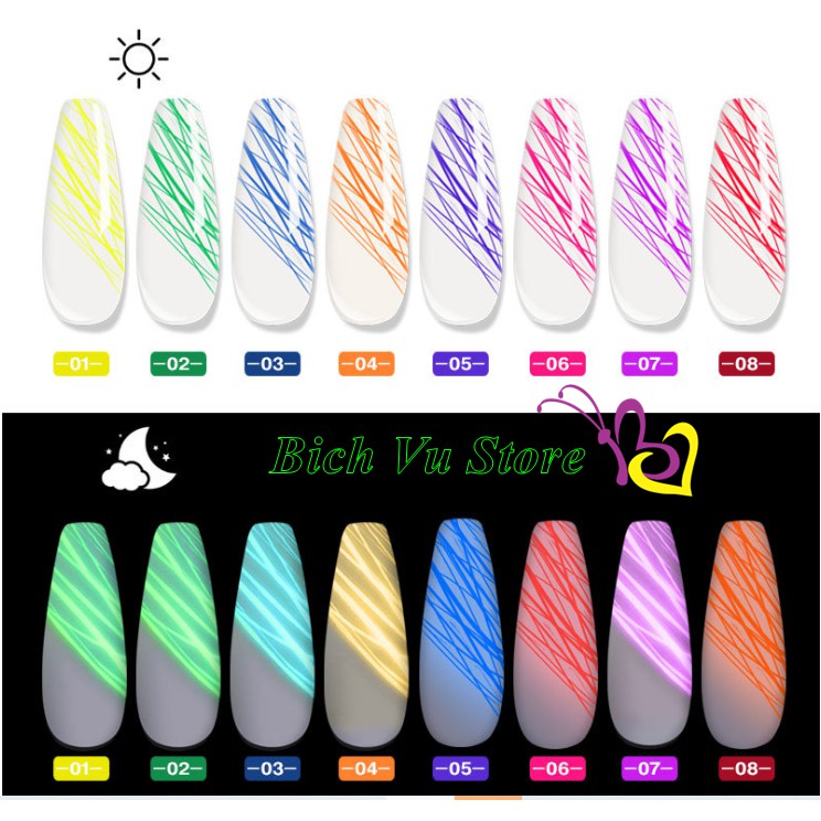 Gel vẽ màn nhện dạ quang | 8ml/hủ/28k