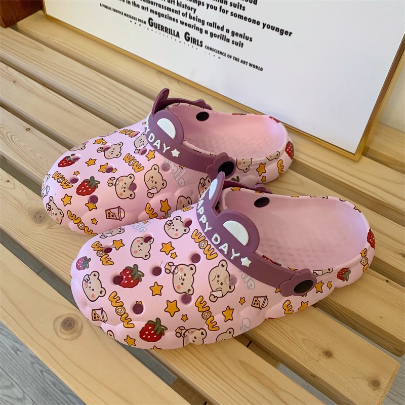 Dép Bít Mũi Chống Trượt Thời Trang Mùa Hè Dễ Thương Cho Nữ