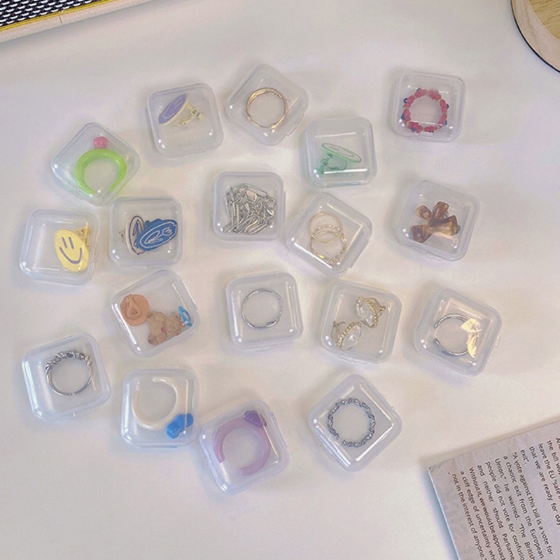 Hộp Đựng Trang Sức Mini Trong Suốt Phân Loại Tiện Dụng