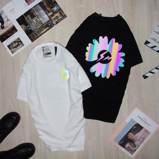 Áo Thun Tay Lỡ Unisex Phản Quang HOA CÚC XX Cotton 75% Cổ Tròn Form Rộng Nam Nữ Rẻ Đẹp