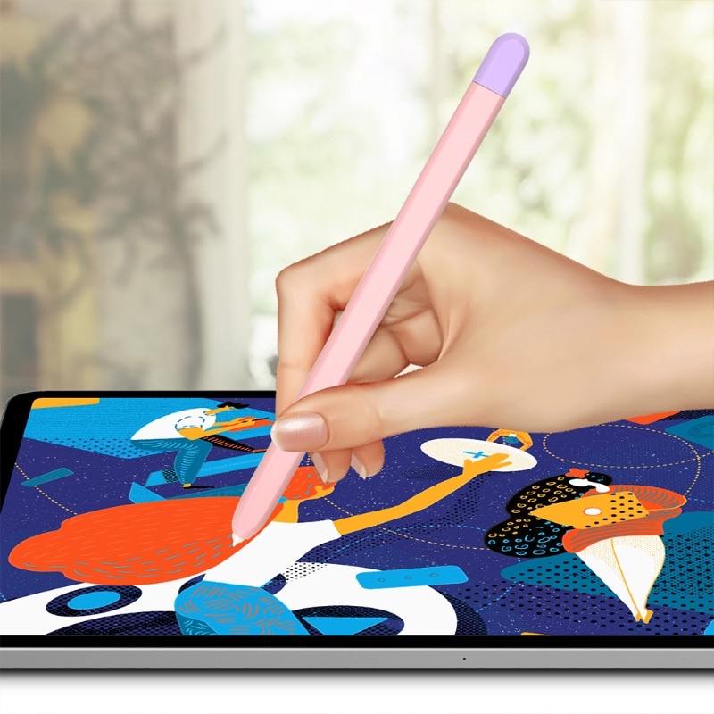Ốp lưng silicon mềm bảo vệ bút cảm ứng màu tương phản phong cách sang trọng cho samsung galaxy tab s9 s8 s6 lite / s7